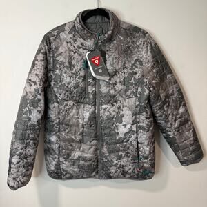 Girls with Guns Women's Kilima Reversible Puffer Jacket Coat Gray Camo XL NEW